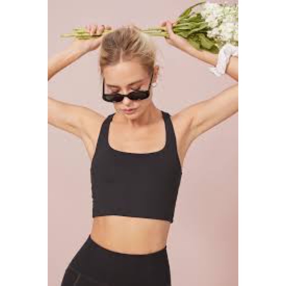 Girlfriend Collective Black Paloma Racerback Bra